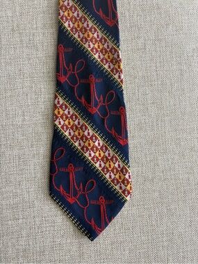 Vintage Kings Lynn Nautical Anchor Lighthouse Wide Tie 4.5”